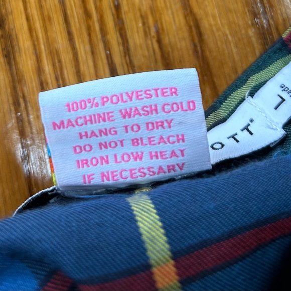 Gretchen Scott green Plaidly Cooper style blouse.  Large.  Juliette style. - Picture 5 of 13